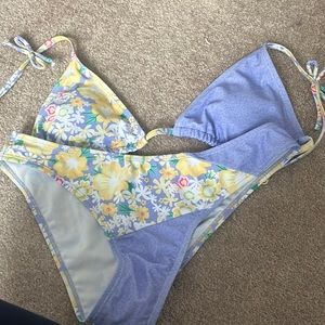 Purple and yellow bikini